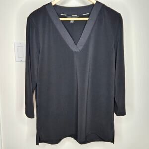 BANANA REPUBLIC Black Women's 3/4 SLEEVE Tunic Top Size M